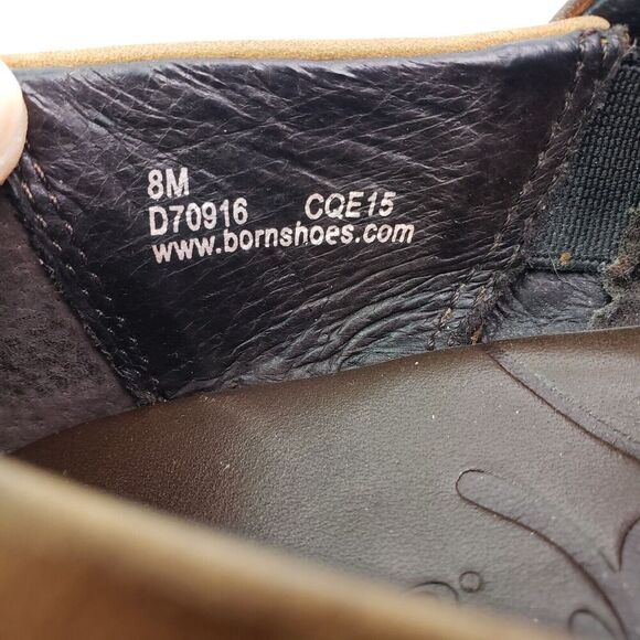 Born Hensley Womens Size 8 Brown Leather Slip On Western Clog Bootie Shoes - Picture 10 of 11